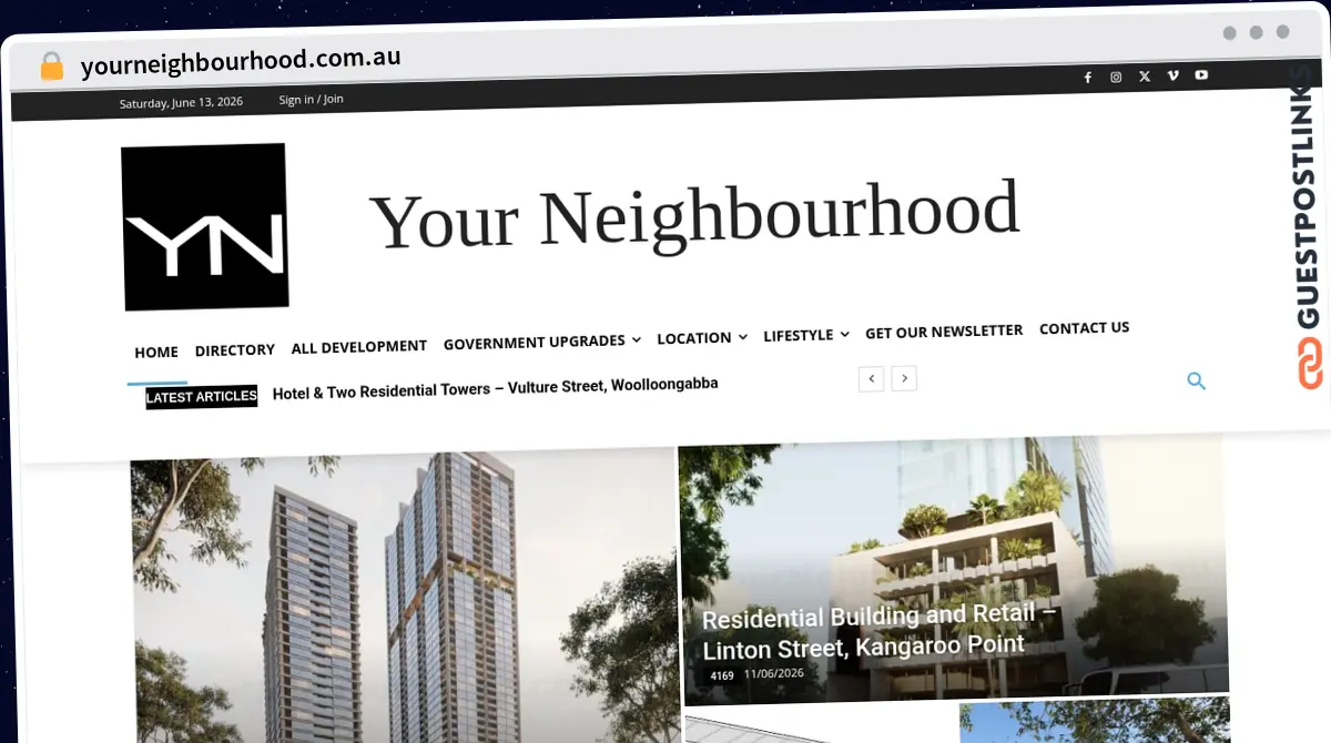 Publish Guest Post on yourneighbourhood.com.au