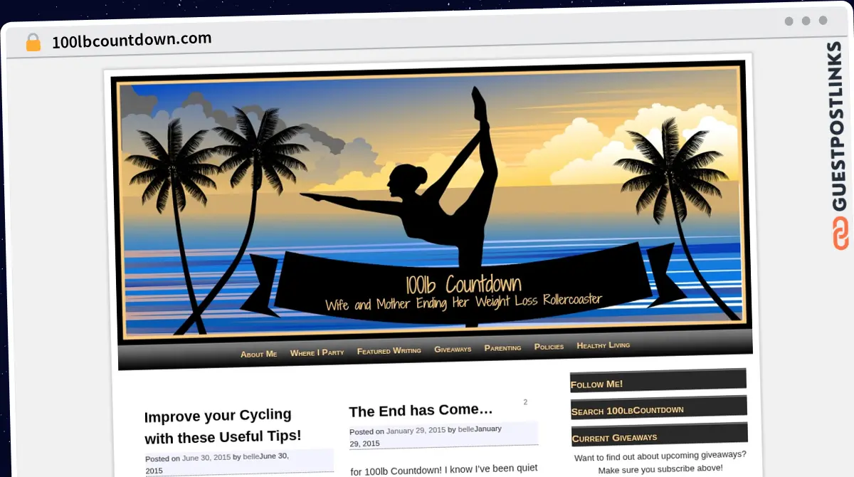 Publish Guest Post on 100lbcountdown.com