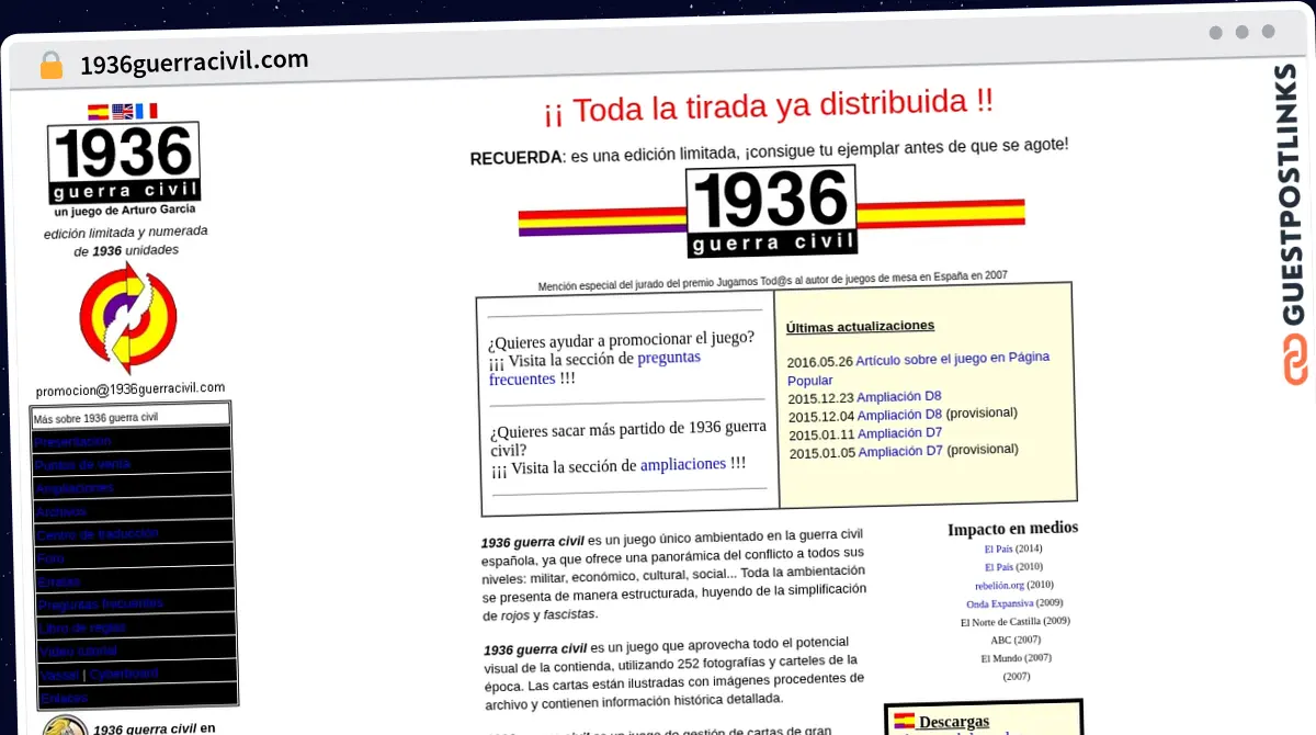 Publish Guest Post on 1936guerracivil.com