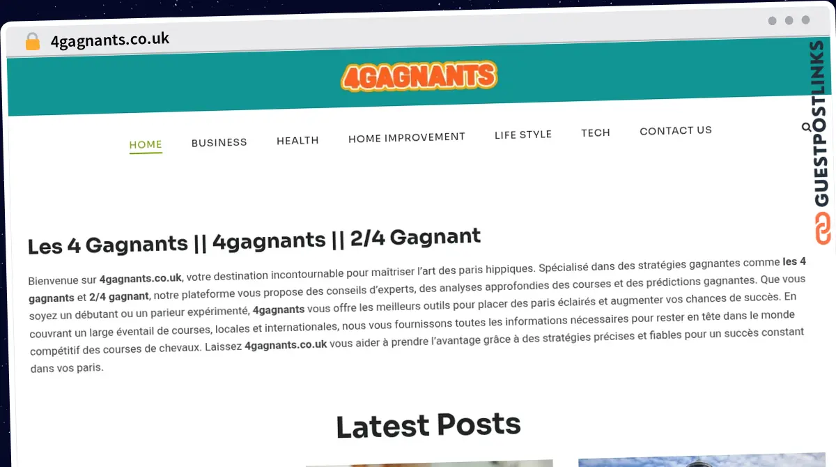 Publish Guest Post on 4gagnants.co.uk
