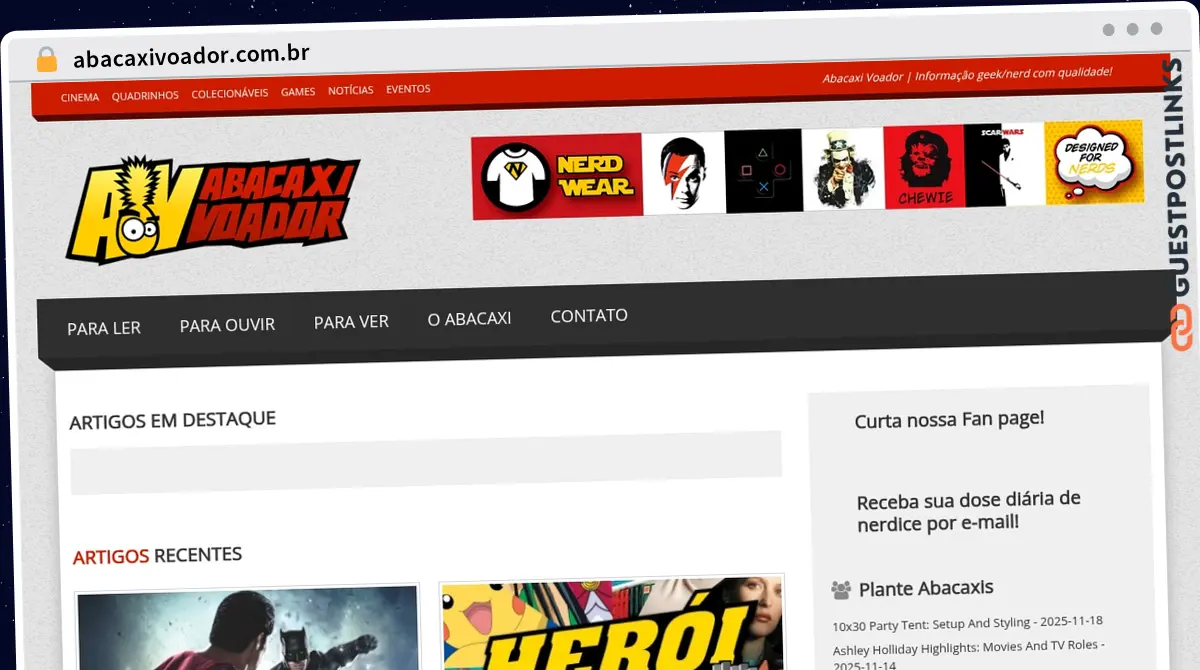 Publish Guest Post on abacaxivoador.com.br