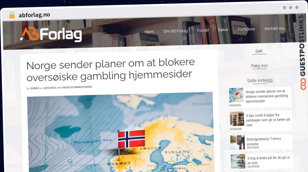 Publish Guest Post on abforlag.no