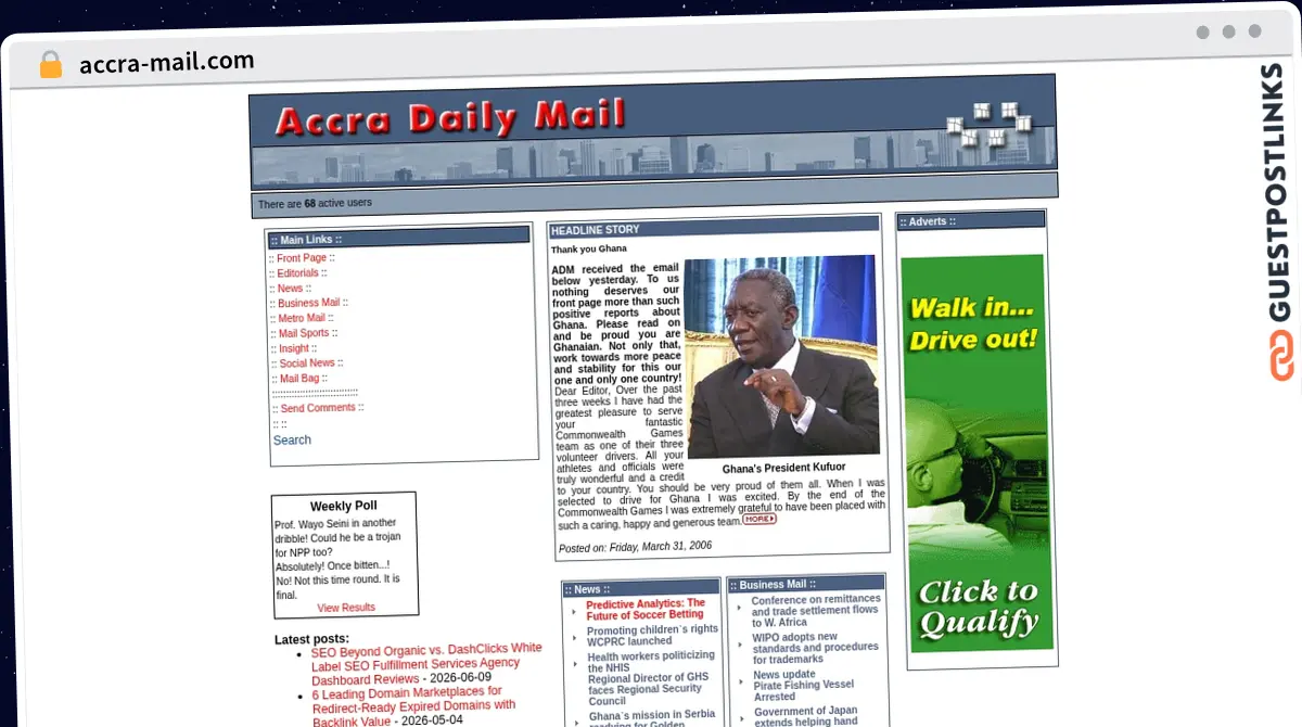 Publish Guest Post on accra-mail.com