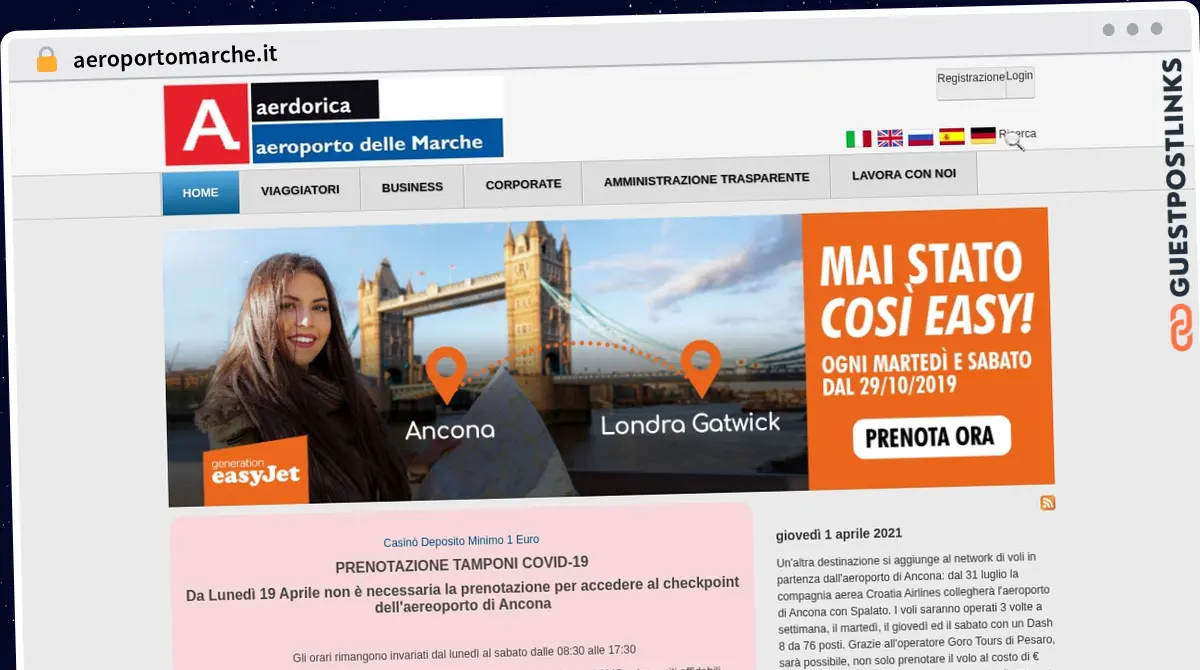 Publish Guest Post on aeroportomarche.it