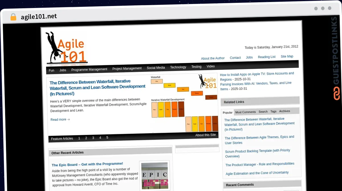 Publish Guest Post on agile101.net