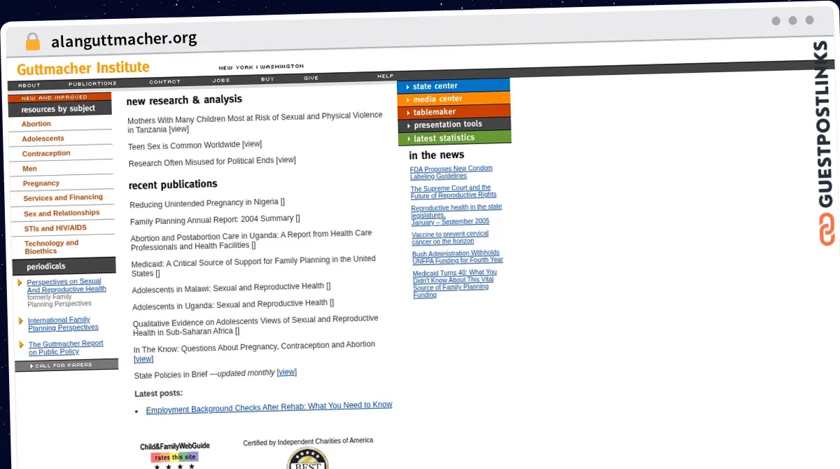 Publish Guest Post on alanguttmacher.org
