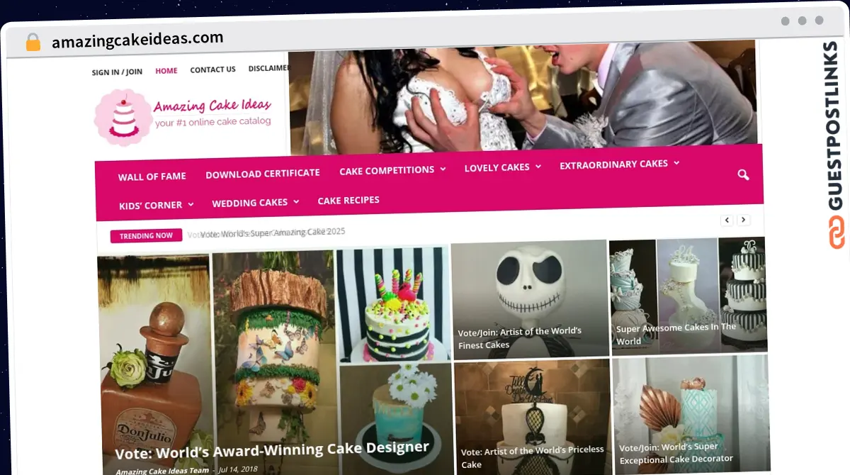 Publish Guest Post on amazingcakeideas.com