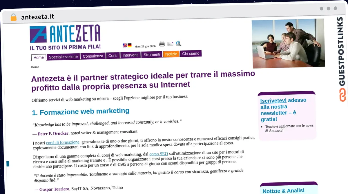 Publish Guest Post on antezeta.it