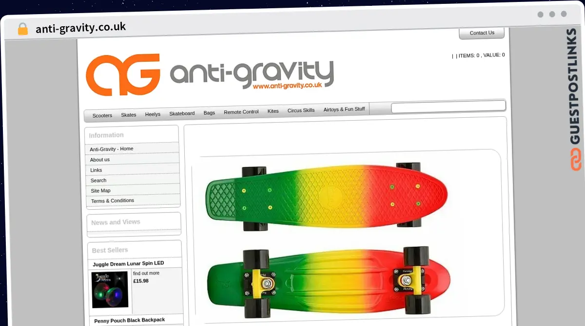 Publish Guest Post on anti-gravity.co.uk