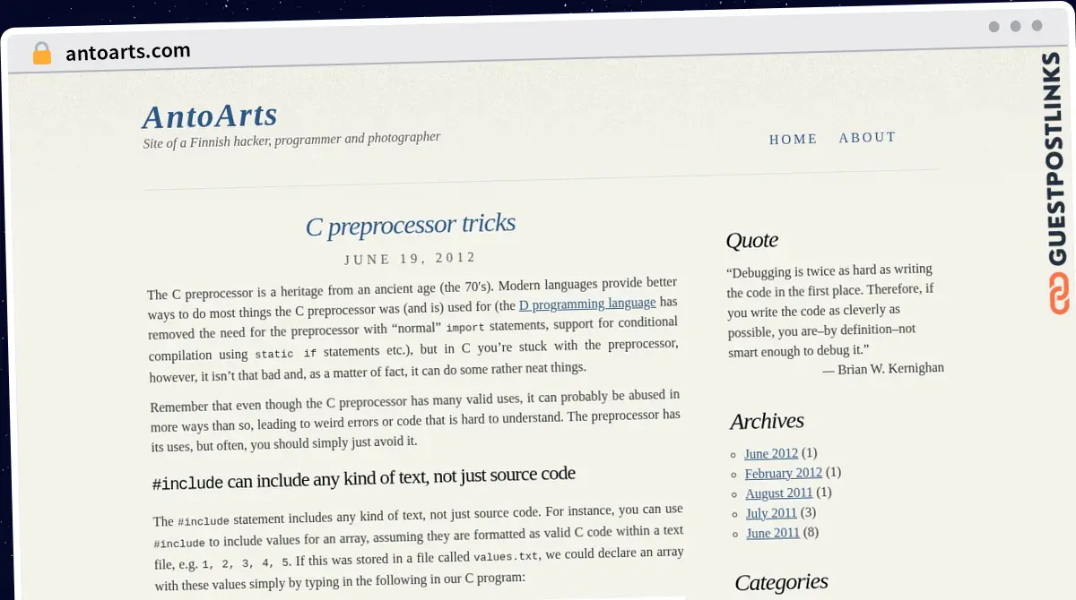 Publish Guest Post on antoarts.com