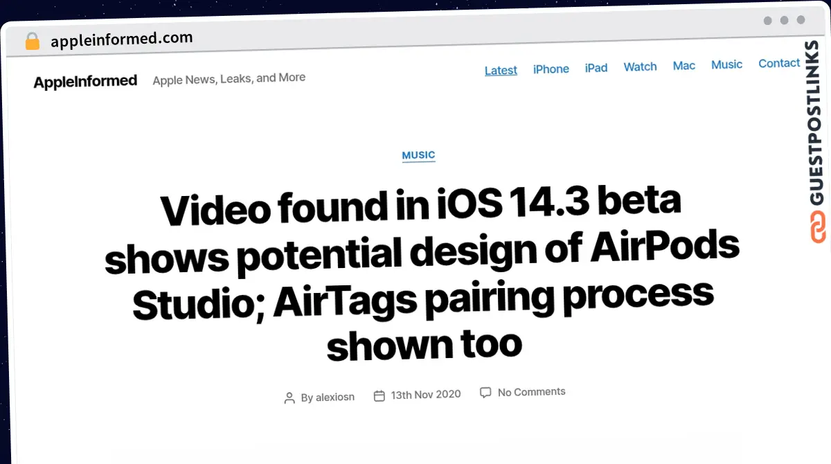Publish Guest Post on appleinformed.com