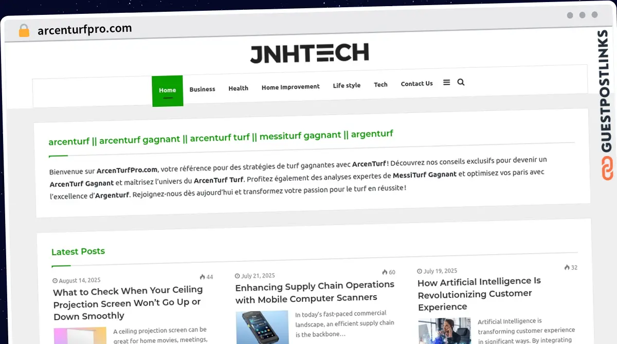 Publish Guest Post on arcenturfpro.com