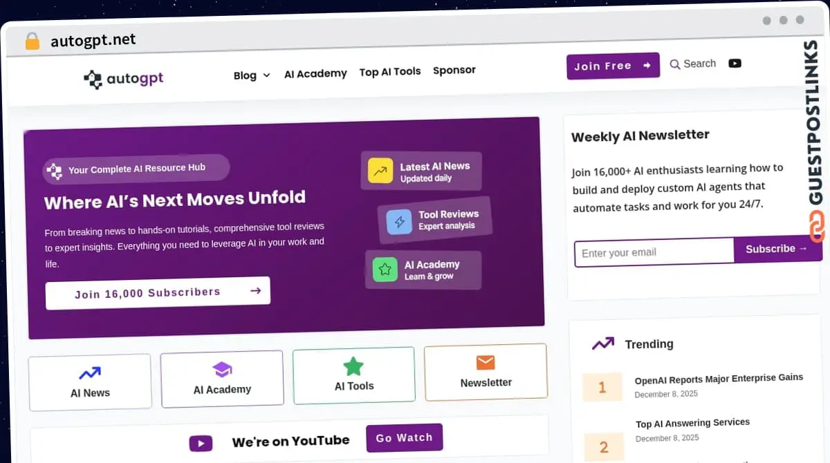 Publish Guest Post on autogpt.net