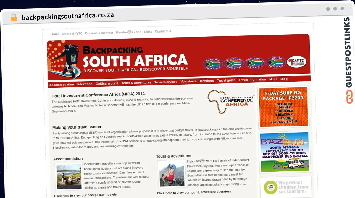 Publish Guest Post on backpackingsouthafrica.co.za