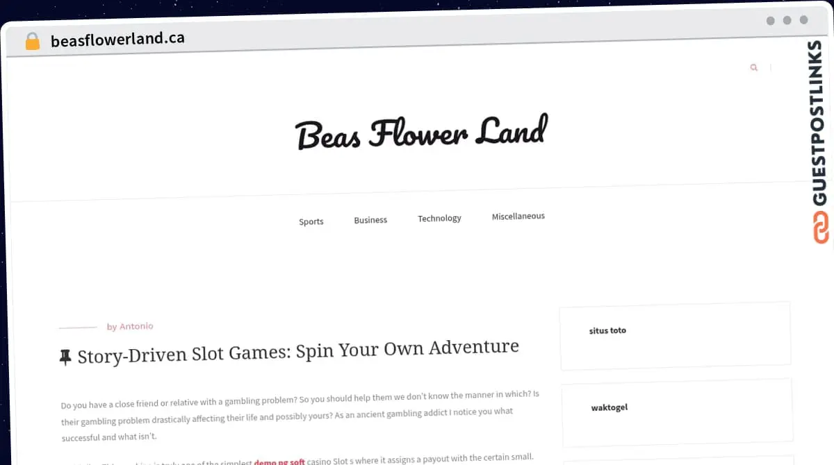 Publish Guest Post on beasflowerland.ca