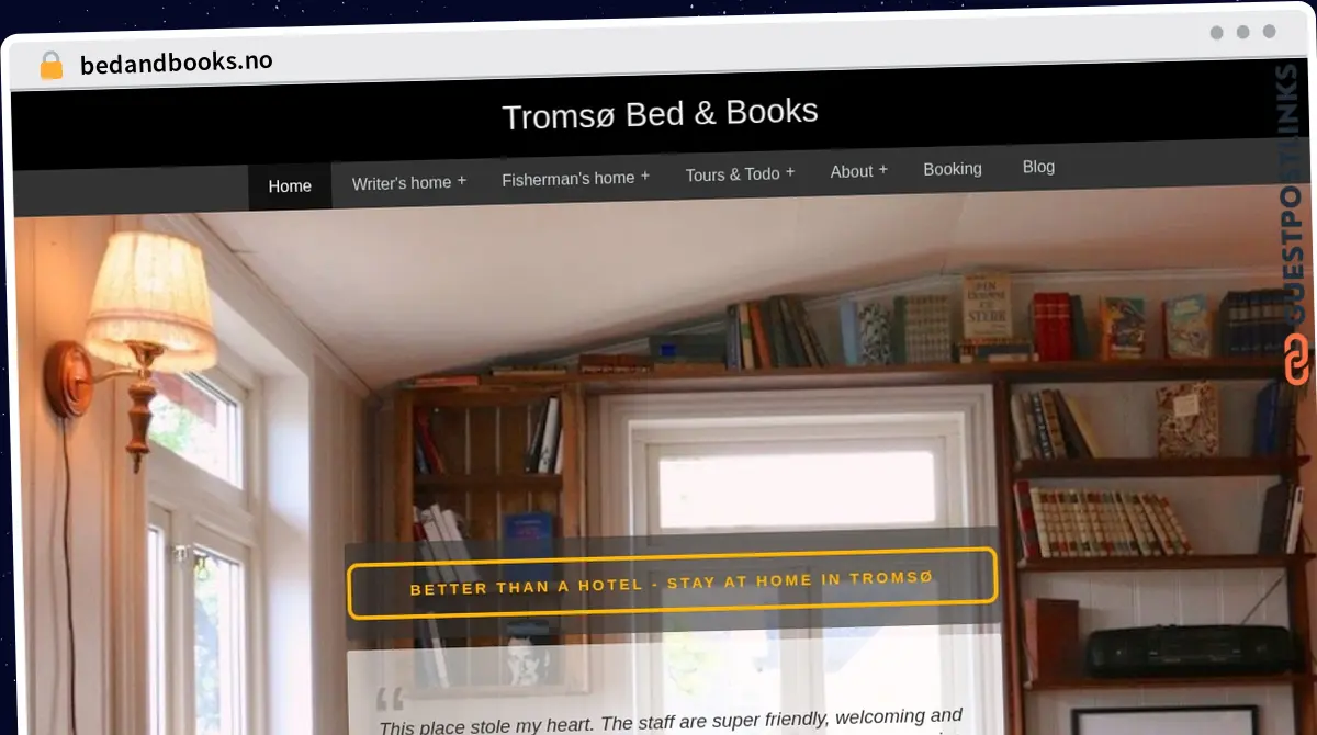 Publish Guest Post on bedandbooks.no