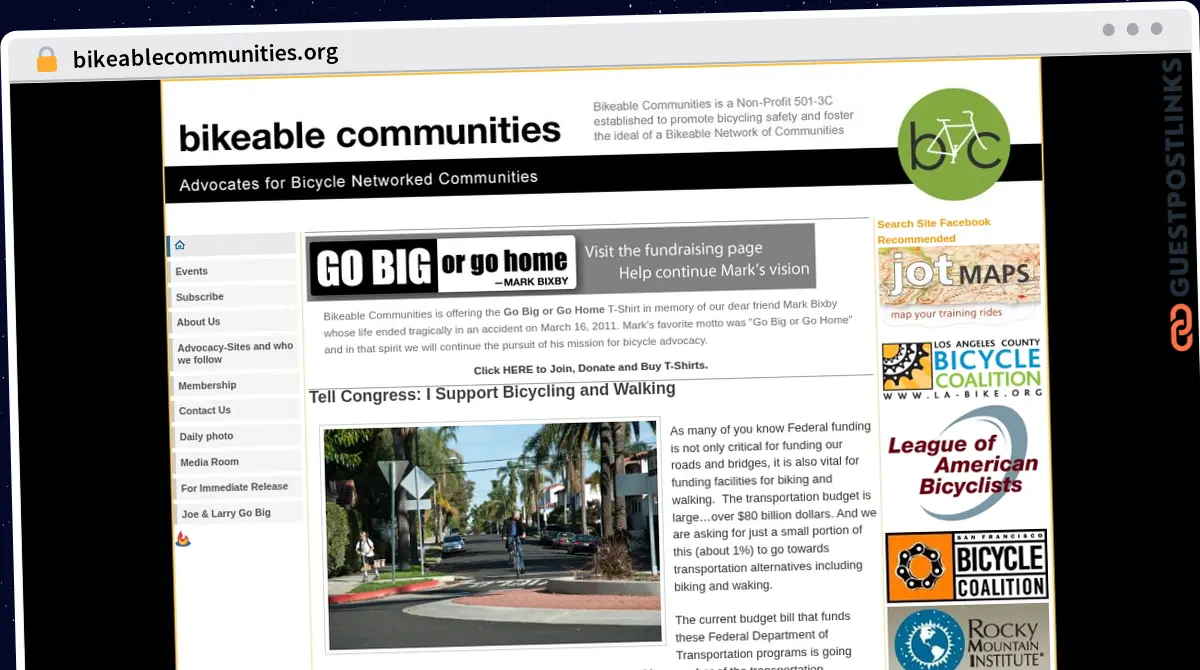 Publish Guest Post on bikeablecommunities.org