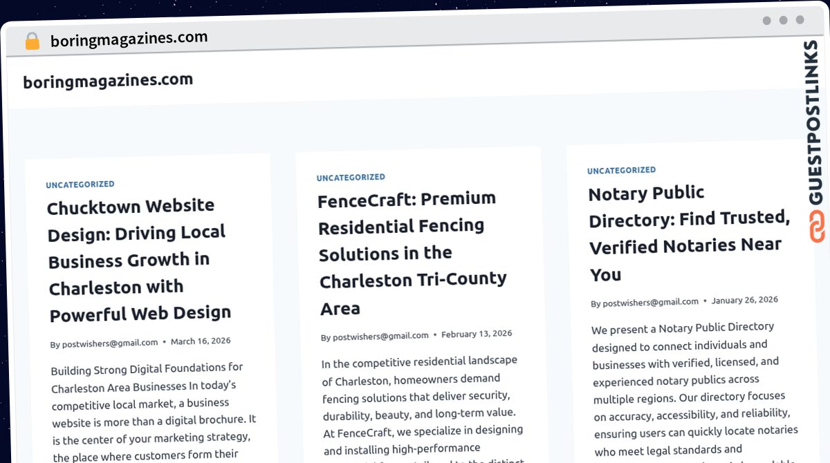 Publish Guest Post on boringmagazines.com