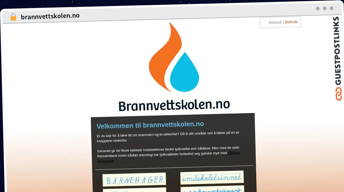 Publish Guest Post on brannvettskolen.no