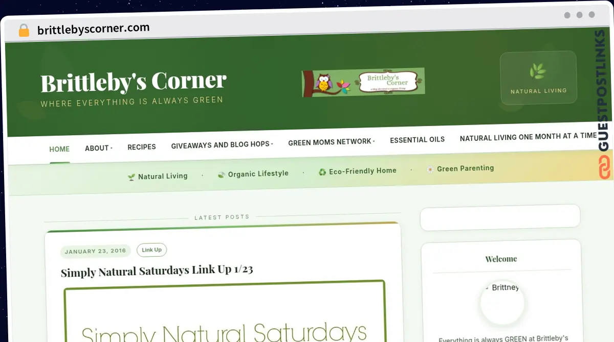 Publish Guest Post on brittlebyscorner.com