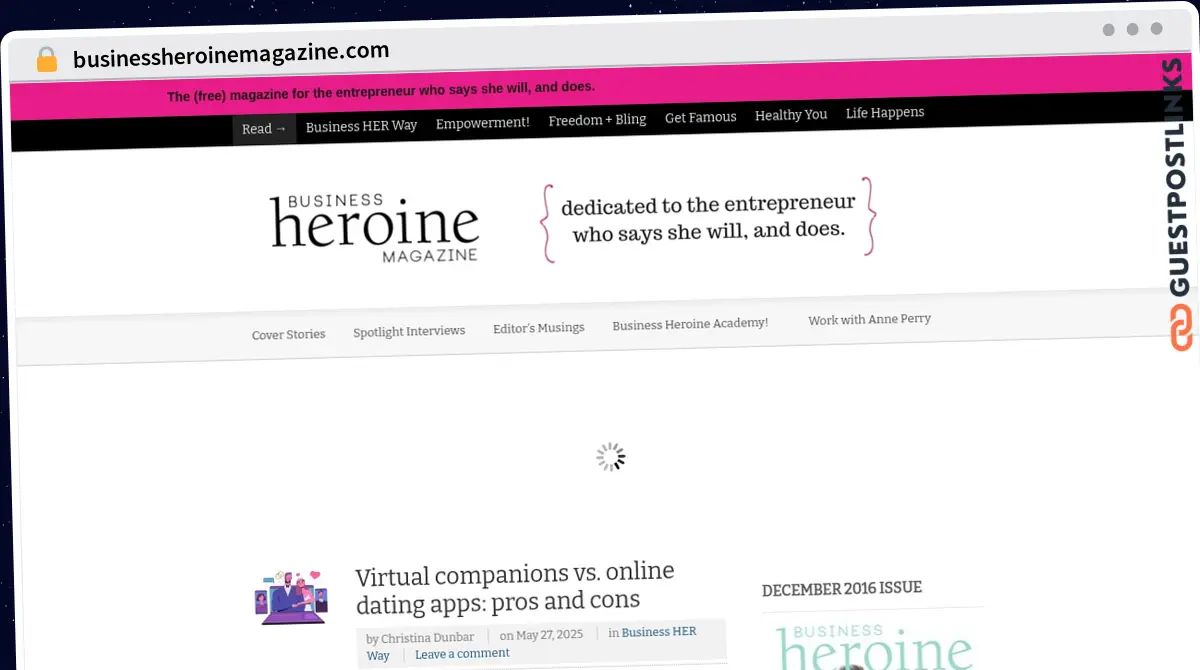 Publish Guest Post on businessheroinemagazine.com