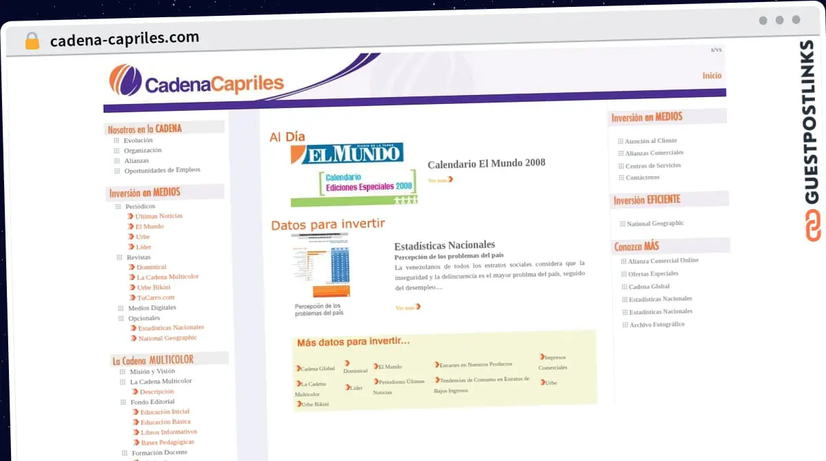 Publish Guest Post on cadena-capriles.com