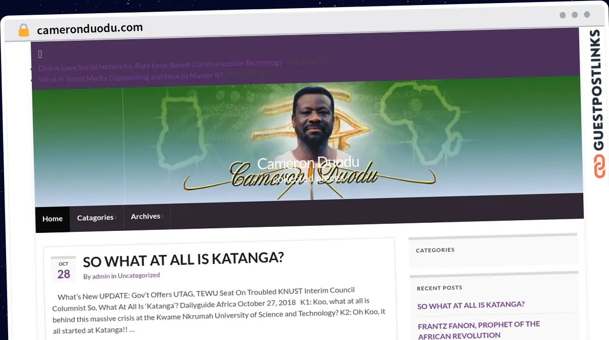 Publish Guest Post on cameronduodu.com