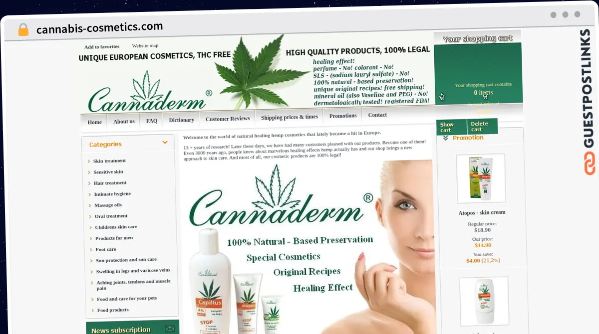 Publish Guest Post on cannabis-cosmetics.com