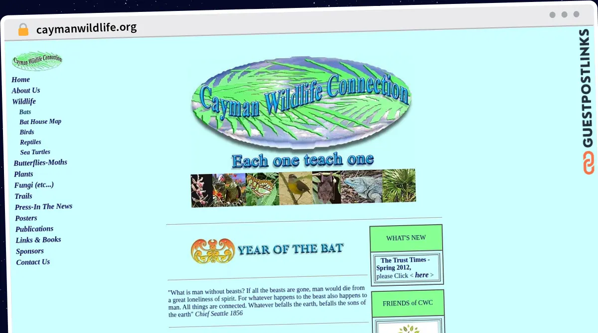 Publish Guest Post on caymanwildlife.org