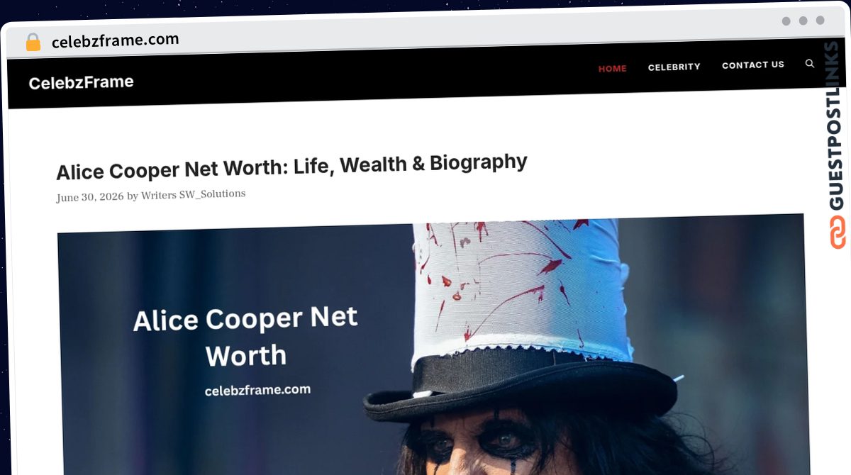 Publish Guest Post on celebzframe.com