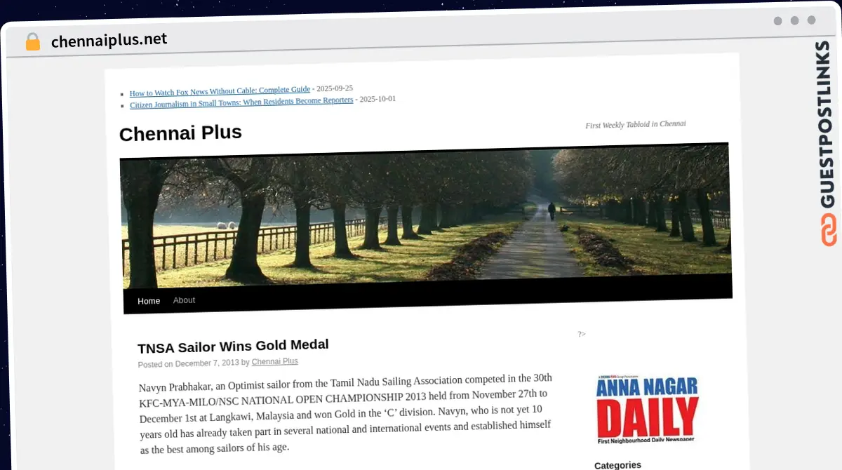 Publish Guest Post on chennaiplus.net