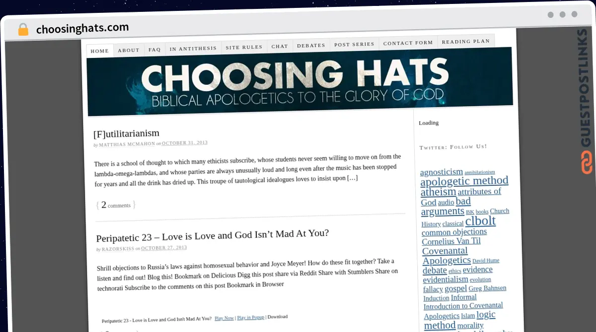 Publish Guest Post on choosinghats.com