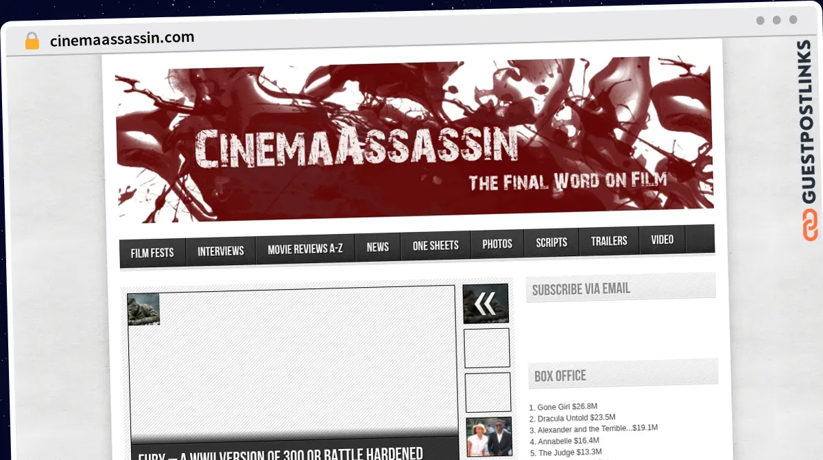 Publish Guest Post on cinemaassassin.com
