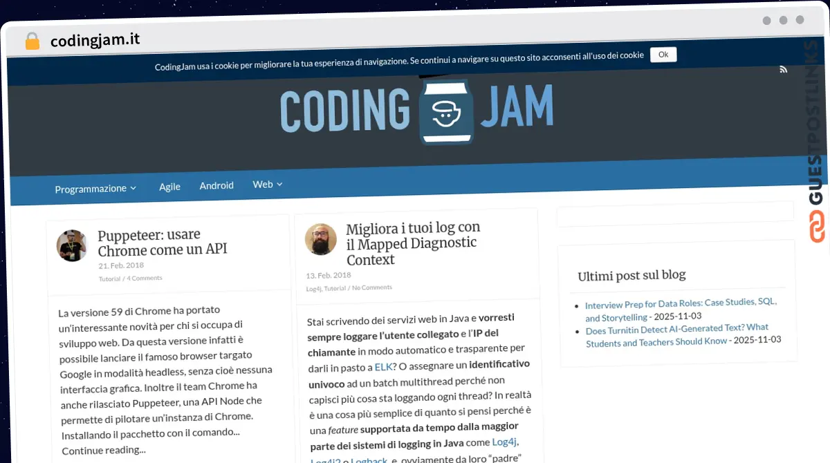 Publish Guest Post on codingjam.it