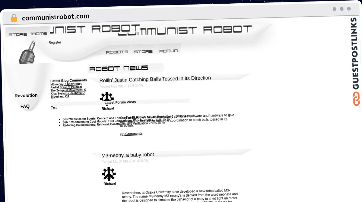 Publish Guest Post on communistrobot.com