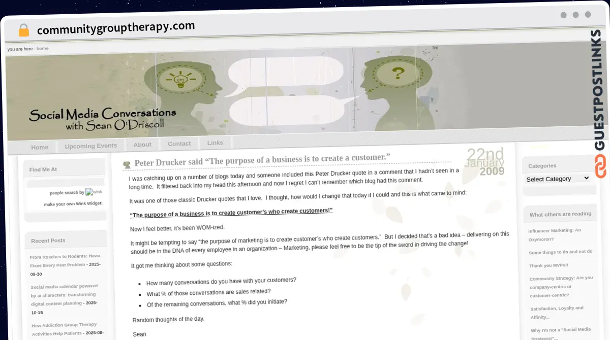 Publish Guest Post on communitygrouptherapy.com