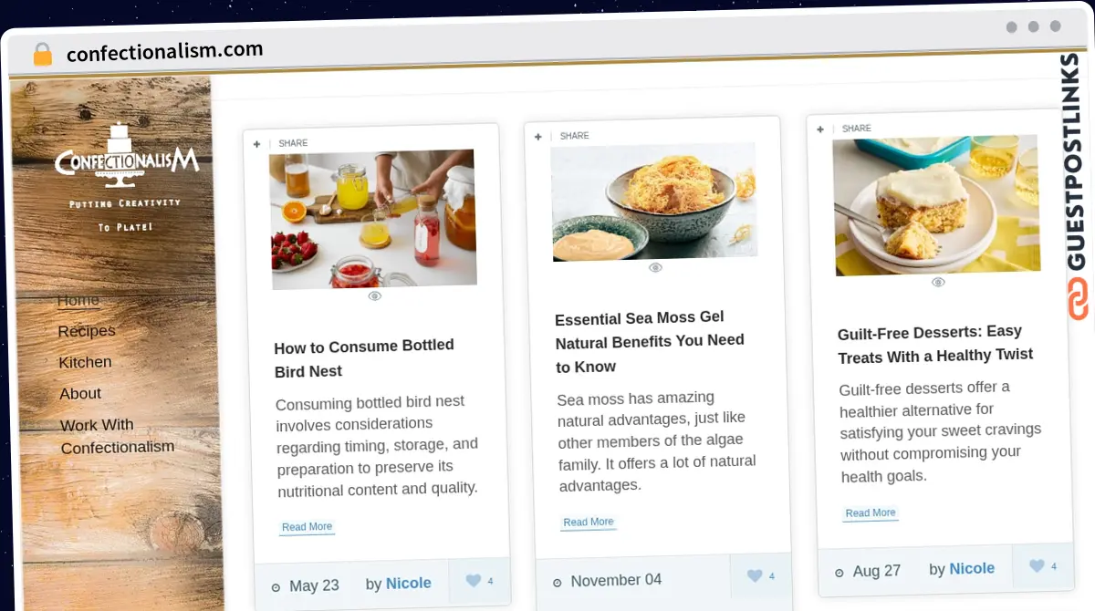 Publish Guest Post on confectionalism.com