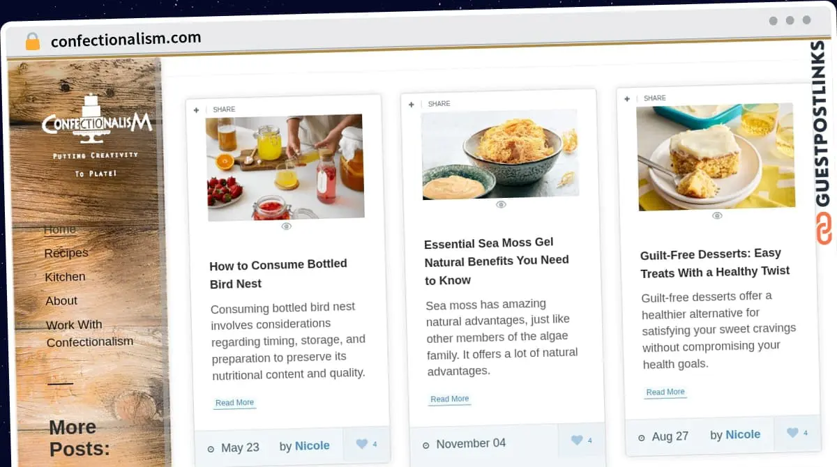 Publish Guest Post on confectionalism.com