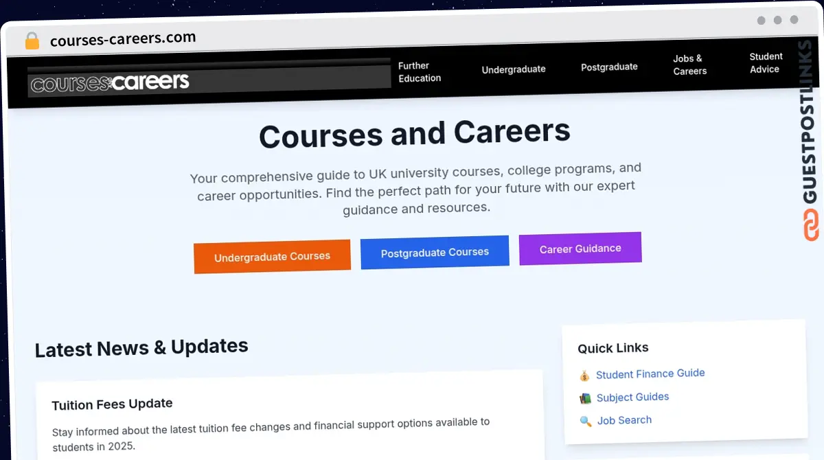 Publish Guest Post on courses-careers.com
