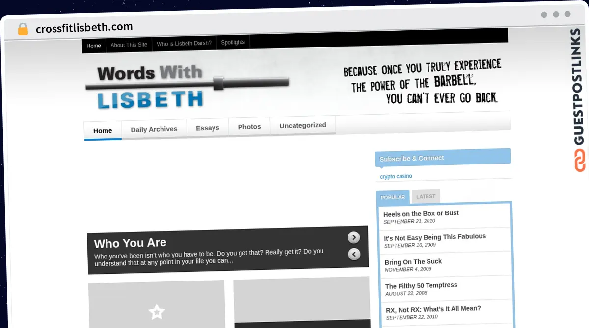 Publish Guest Post on crossfitlisbeth.com
