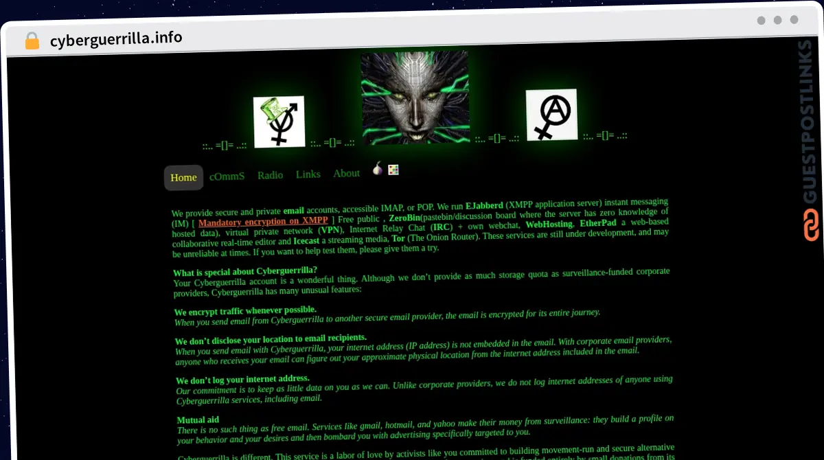 Publish Guest Post on cyberguerrilla.info