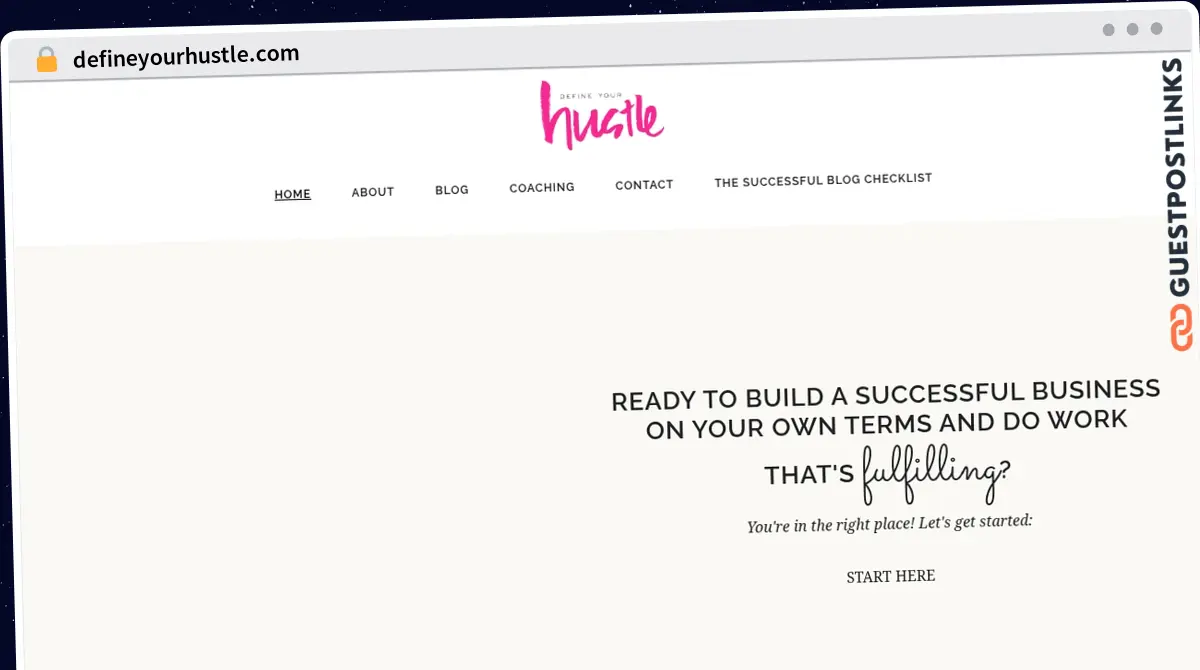 Publish Guest Post on defineyourhustle.com