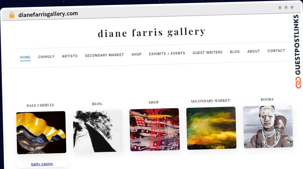 Publish Guest Post on dianefarrisgallery.com