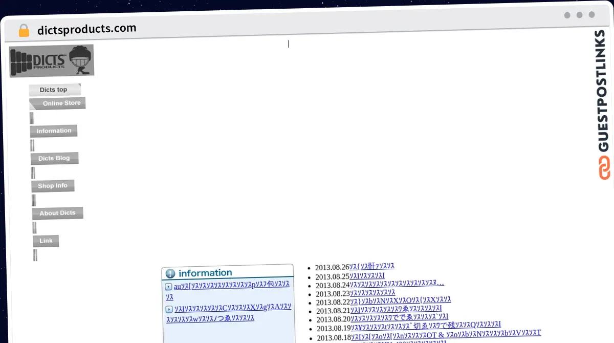 Publish Guest Post on dictsproducts.com