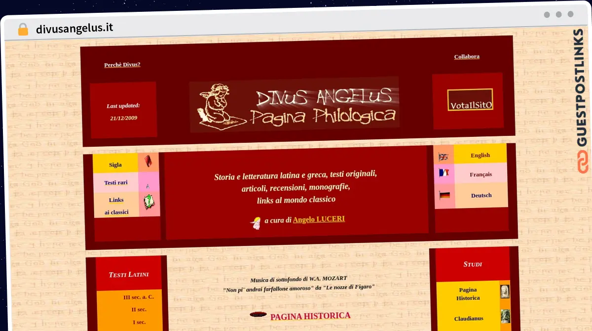 Publish Guest Post on divusangelus.it