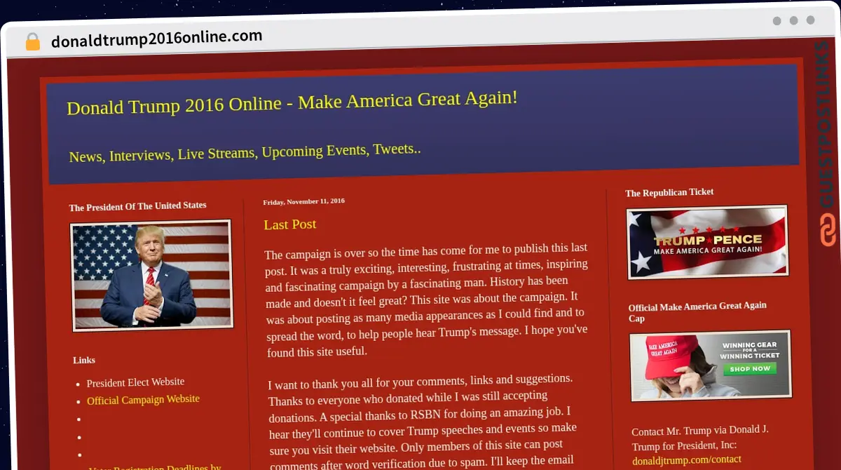Publish Guest Post on donaldtrump2016online.com