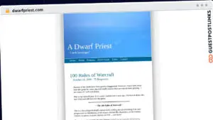 Publish Guest Post on dwarfpriest.com