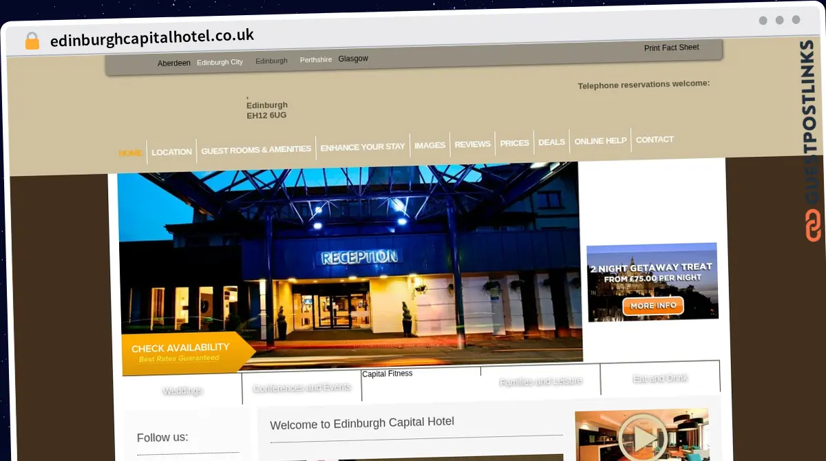 Publish Guest Post on edinburghcapitalhotel.co.uk
