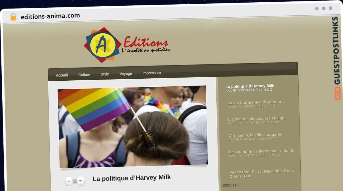 Publish Guest Post on editions-anima.com