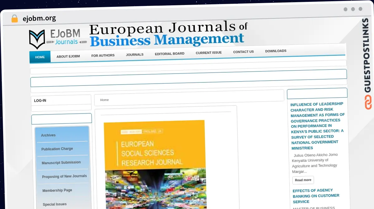 Publish Guest Post on ejobm.org